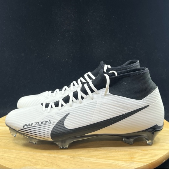 NIKE ZOOM MERCURIAL SUPERFLY 9 ACADEMY FG "NBY" WHITE-BLACK SZ 12 [DX3346-900] - Picture 3 of 10